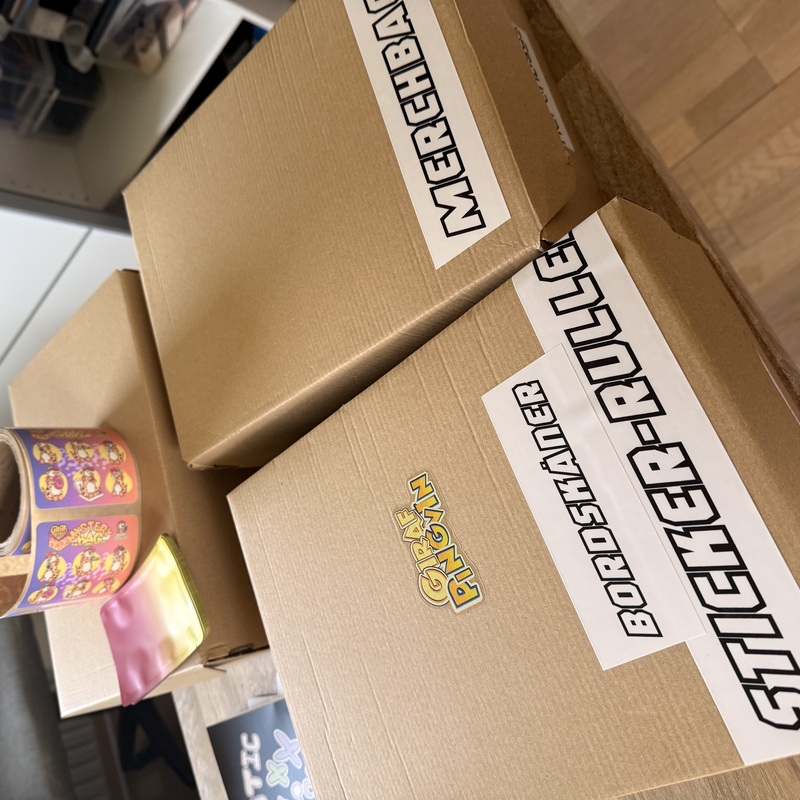 Forberedelse — vi fik gjort en masse merchbags klar — 2