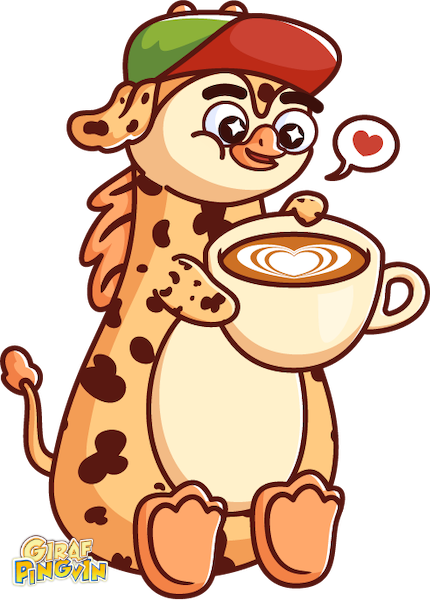 Girafpingvin uden sin morgenkaffe? Aldrig! ☕