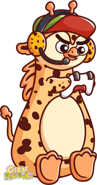 Girafpingvin er i gaming-mode 🎮
