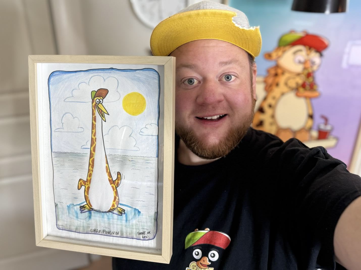 Første tegning af GirafPingvin